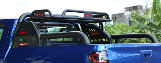 Ford RANGER T6 T7 สีดำ รถกระบะ 4x4 โรลบาร์พร้อมแร็ค