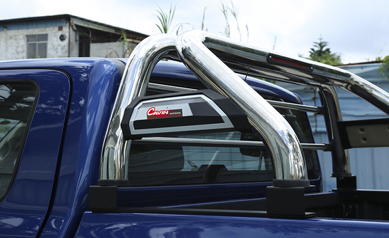 โรลบาร์สแตนเลสแบบสปอร์ต 4x4 สีเงิน Off Road สำหรับ Hilux Vigo